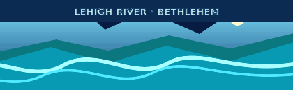 Animated Lehigh River graphic for Bethlehem